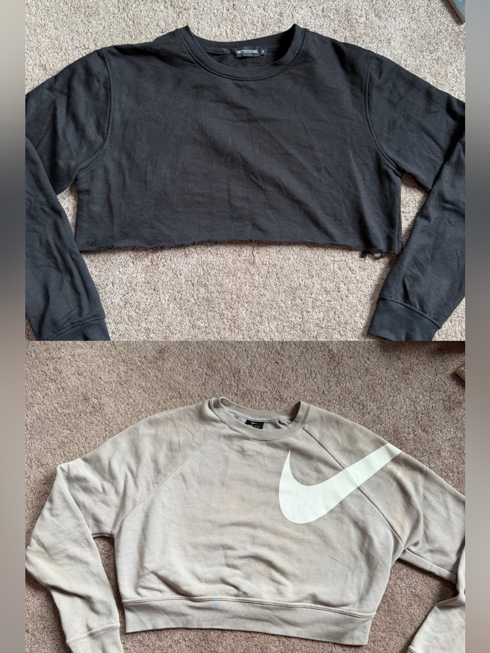 Nike cropped crewneck bundle